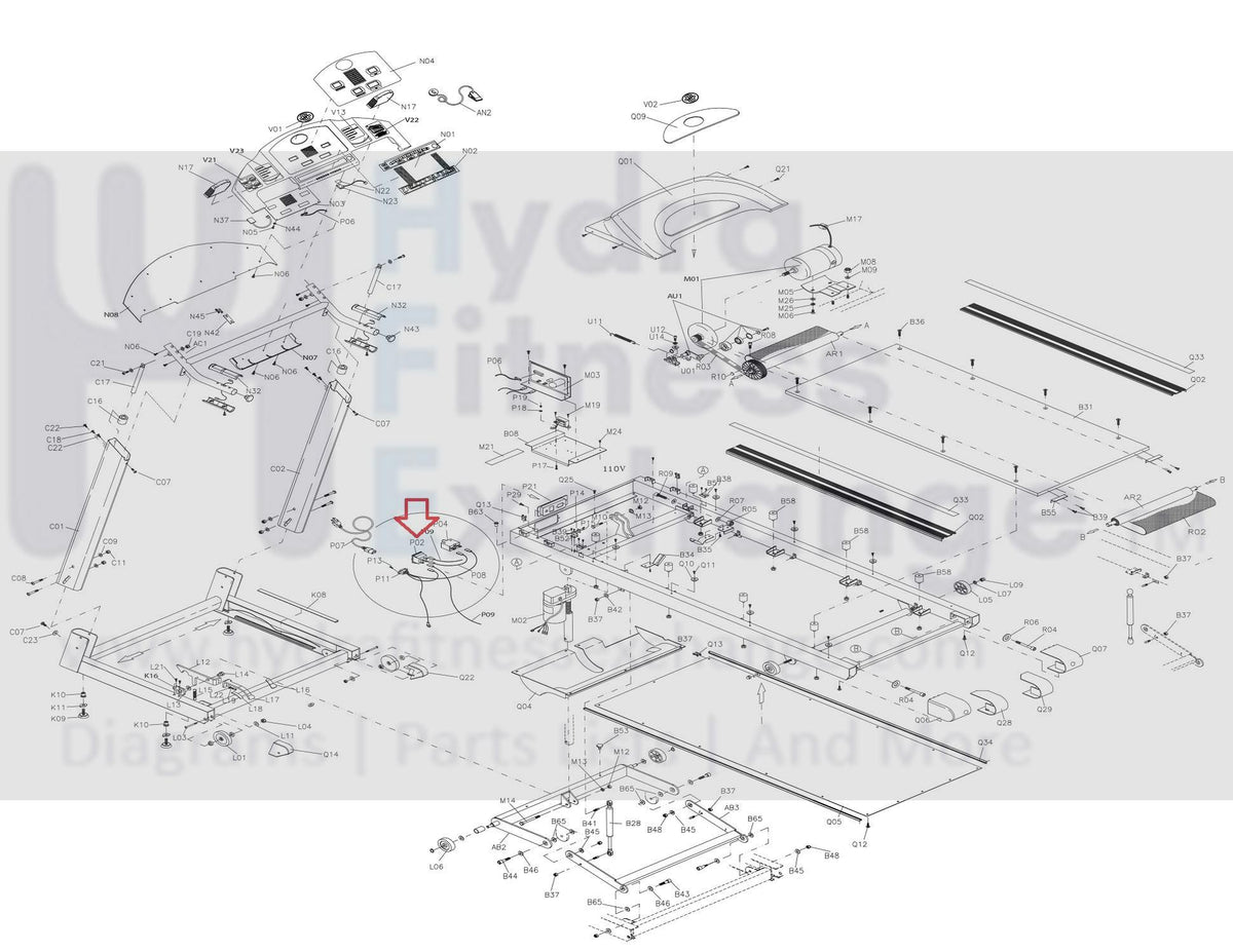 Horizon Fitness Treadmill Power Entry On Off Switch 003326-00