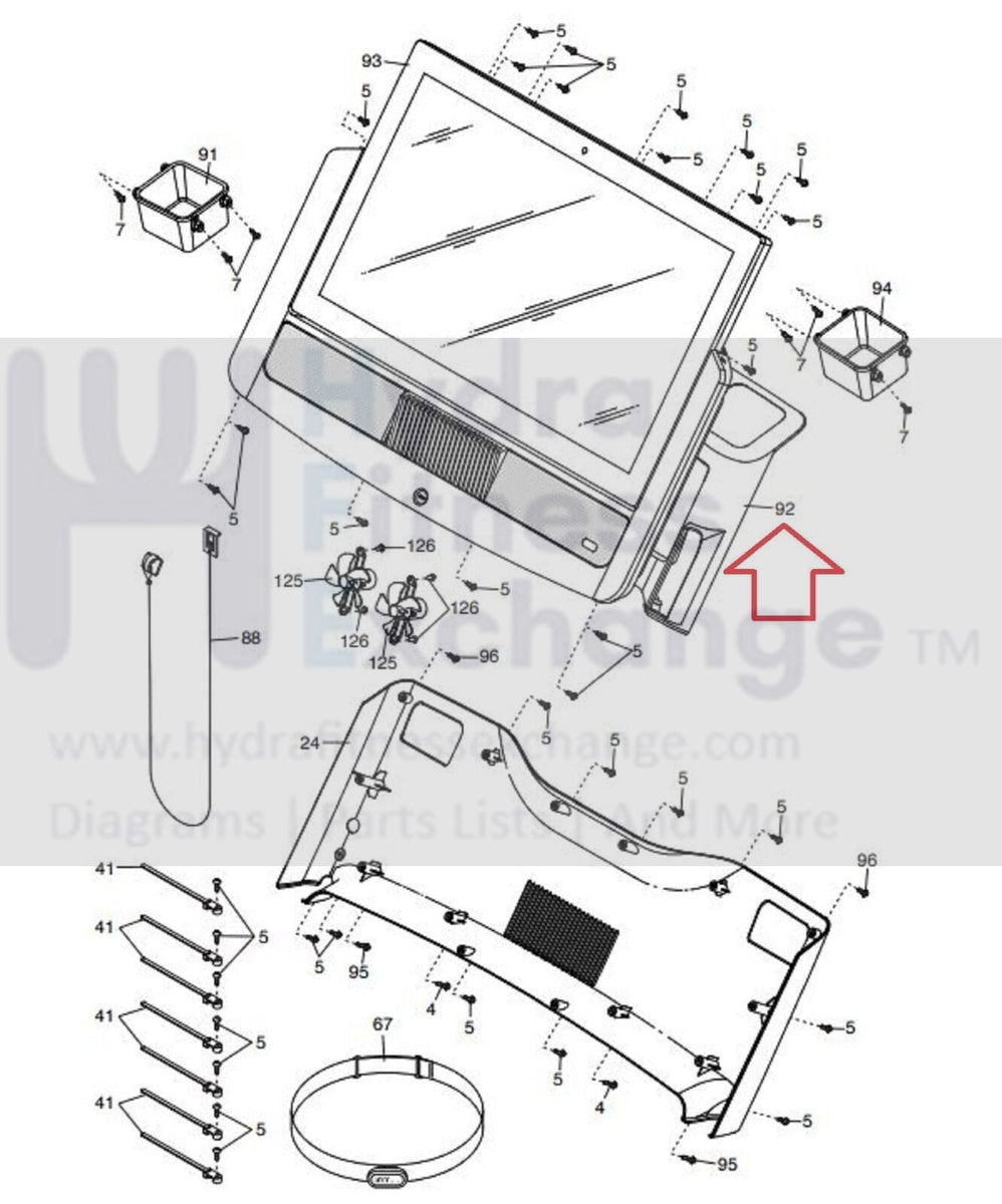 NordicTrack X32i X22i X15i X11i Treadmill Display Console Base Cover 3 