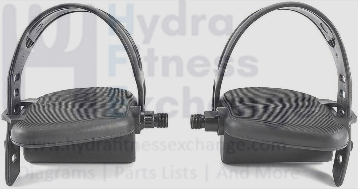 stationary bike pedals DP Airgometer Stationary Bike Left and Right Foot Pedal Pair with Stra –  hydrafitnessparts