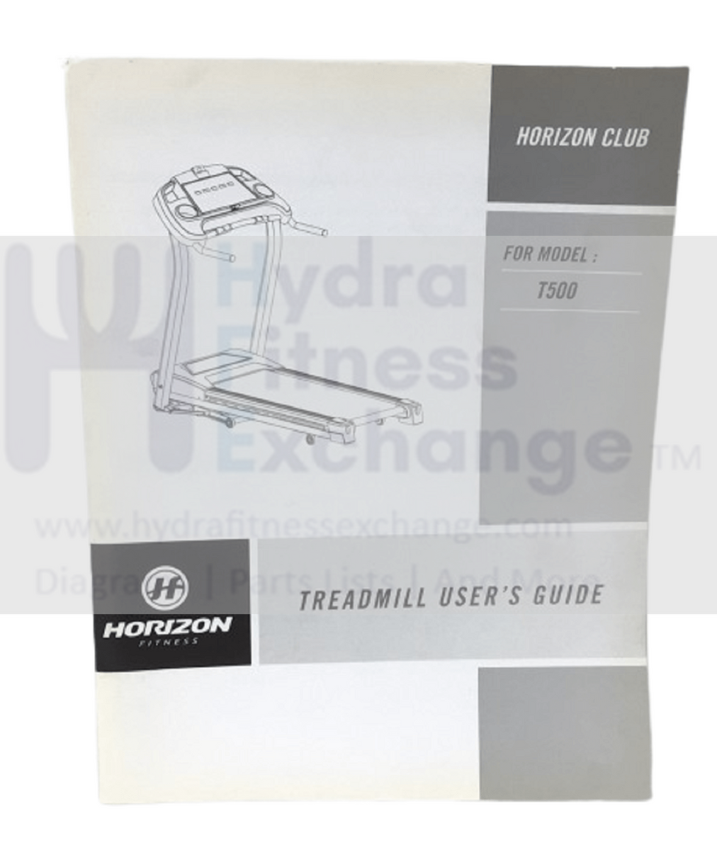 Horizon Fitness T500 - TM307 Treadmill Owner's User's Manual