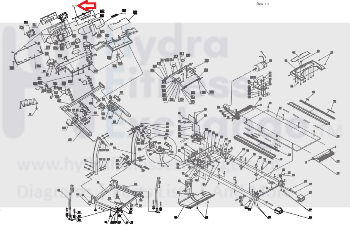 Horizon Fitness Treadmill Display Console Electronic Circuit Board