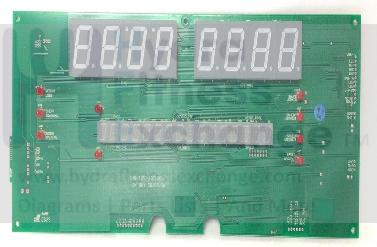 Horizon Fitness Treadmill Display Console Electronic Circuit Board