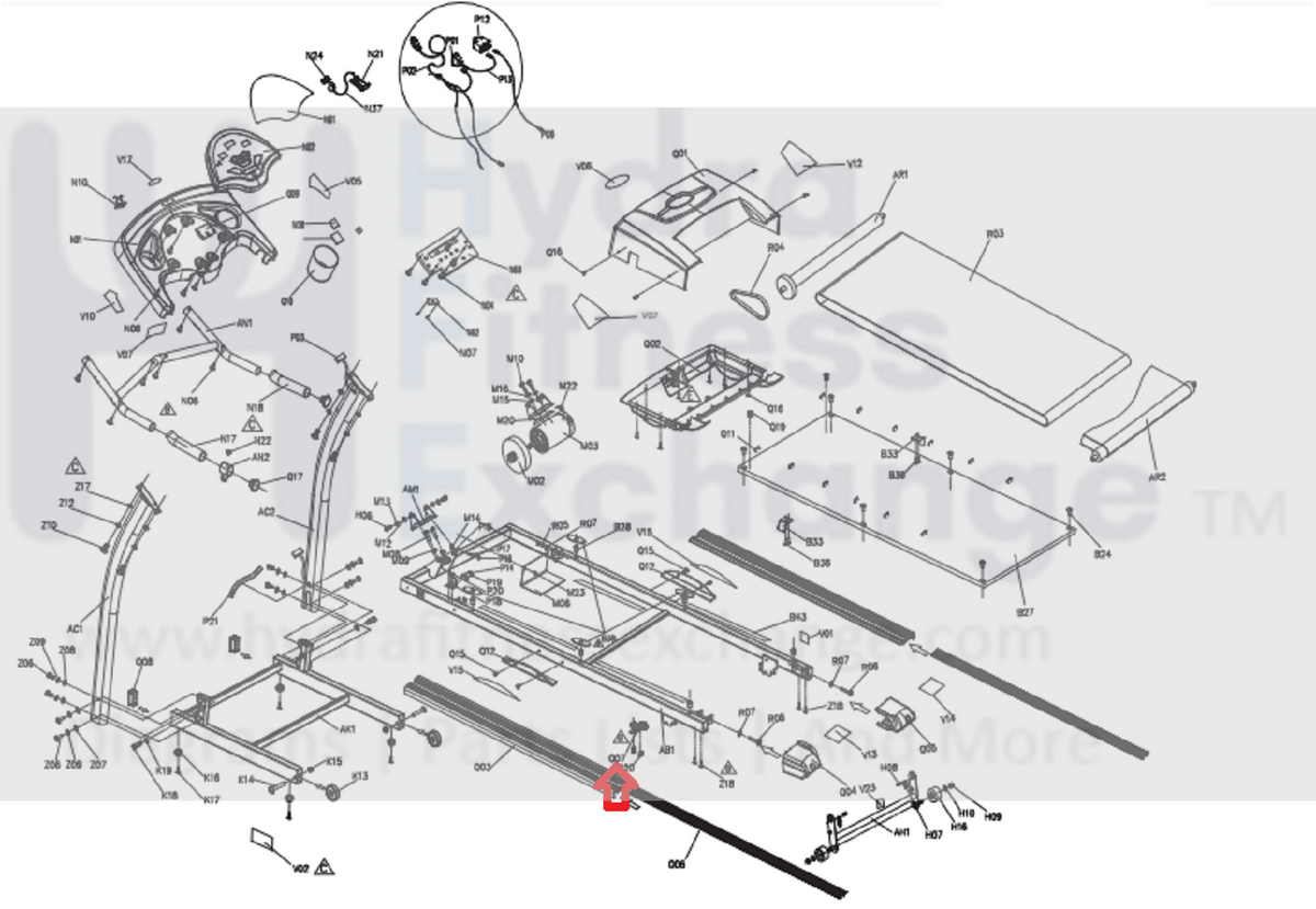 Horizon Merit Tempo Fitness Gear Triumph Treadmill Deck Storage