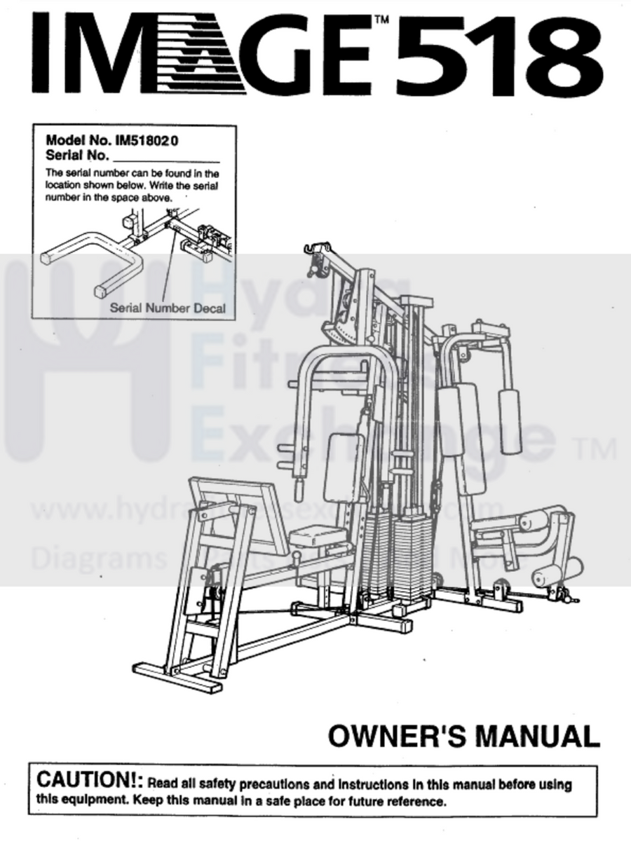 Image 518 - IM518020 Strength System Owner Manual 111780