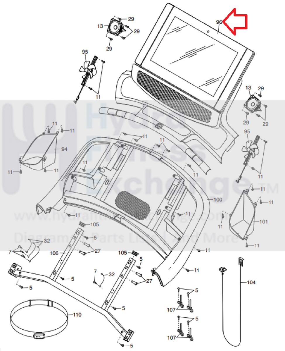 NordicTrack 2950 Treadmill Display Console Assembly 404855