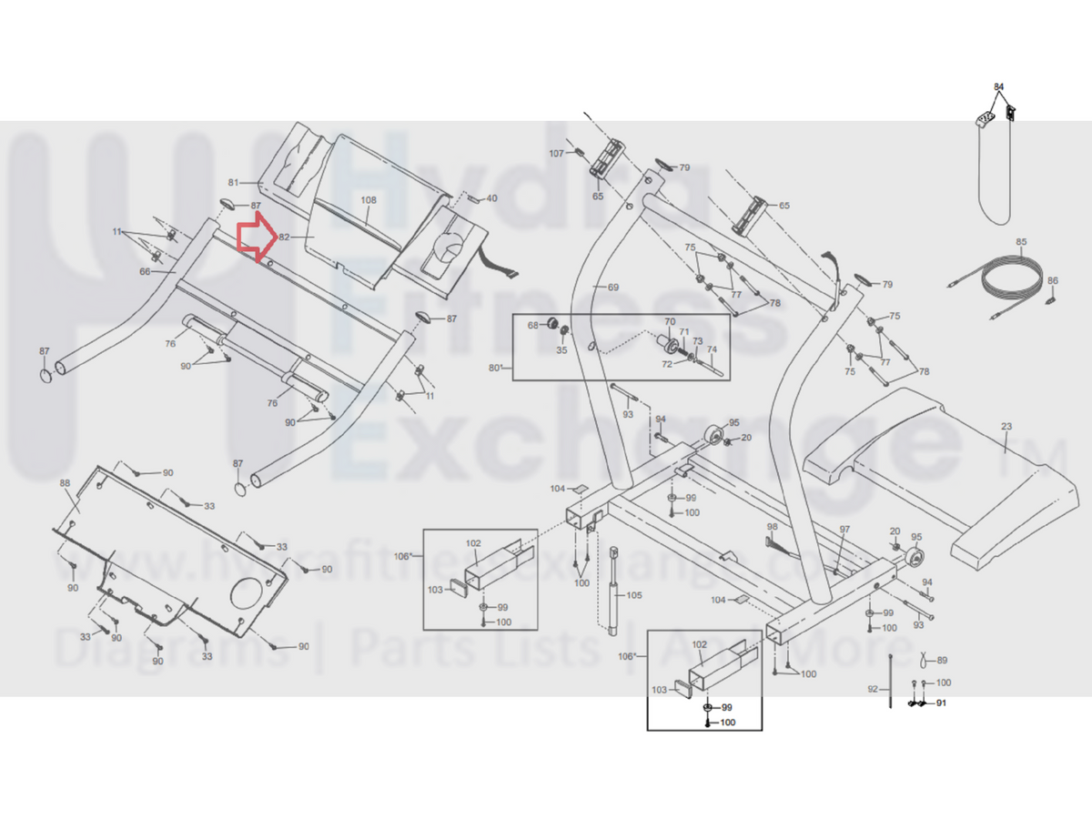 Nordictrack EXP 1000 S X XI Treadmill Display Console Panel