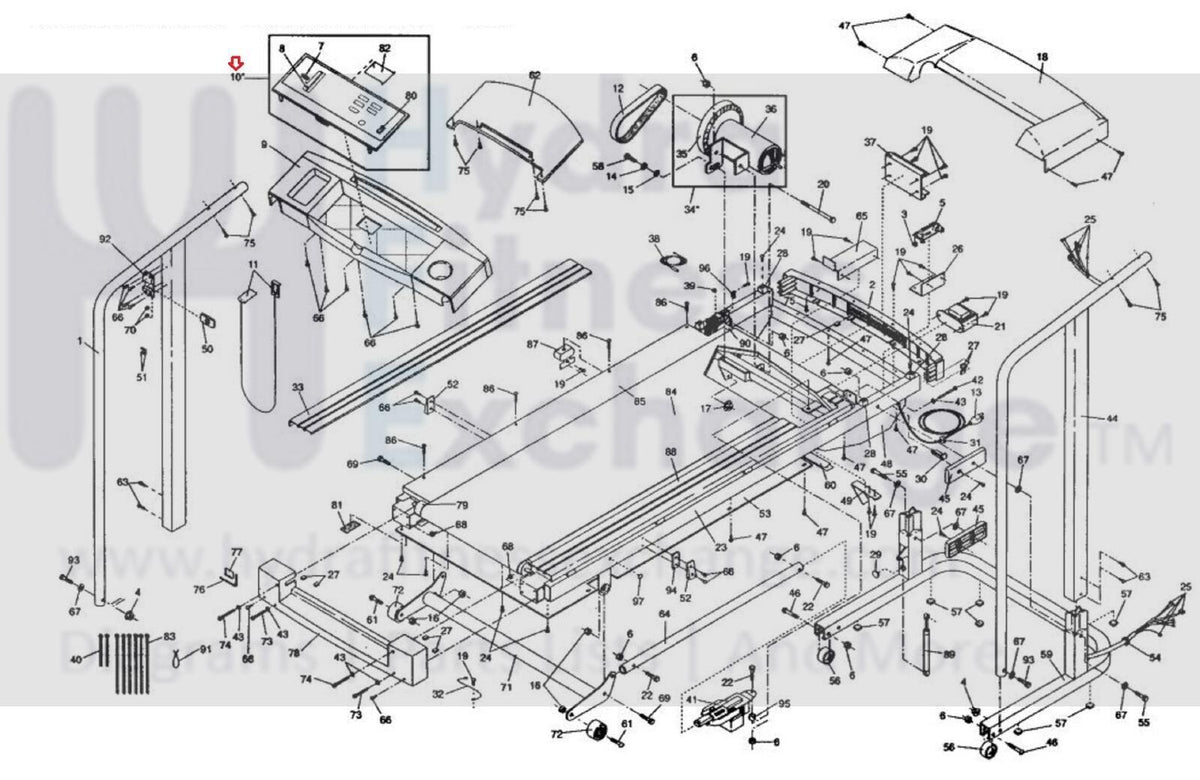 Proform 525 Si PFTL32061 Treadmill Display Console Assembly MFR