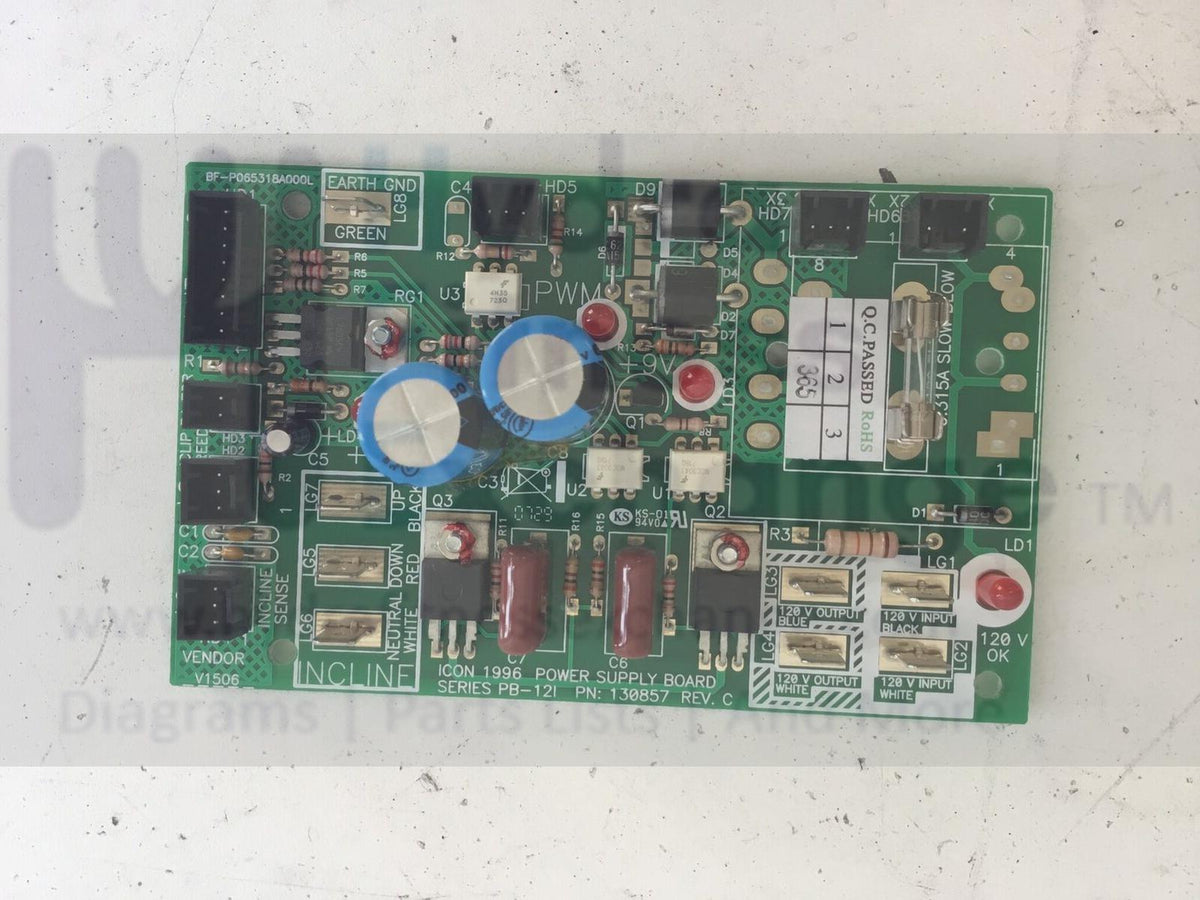 Proform Reebok Epic NordicTrack Elliptical Power Supply Board