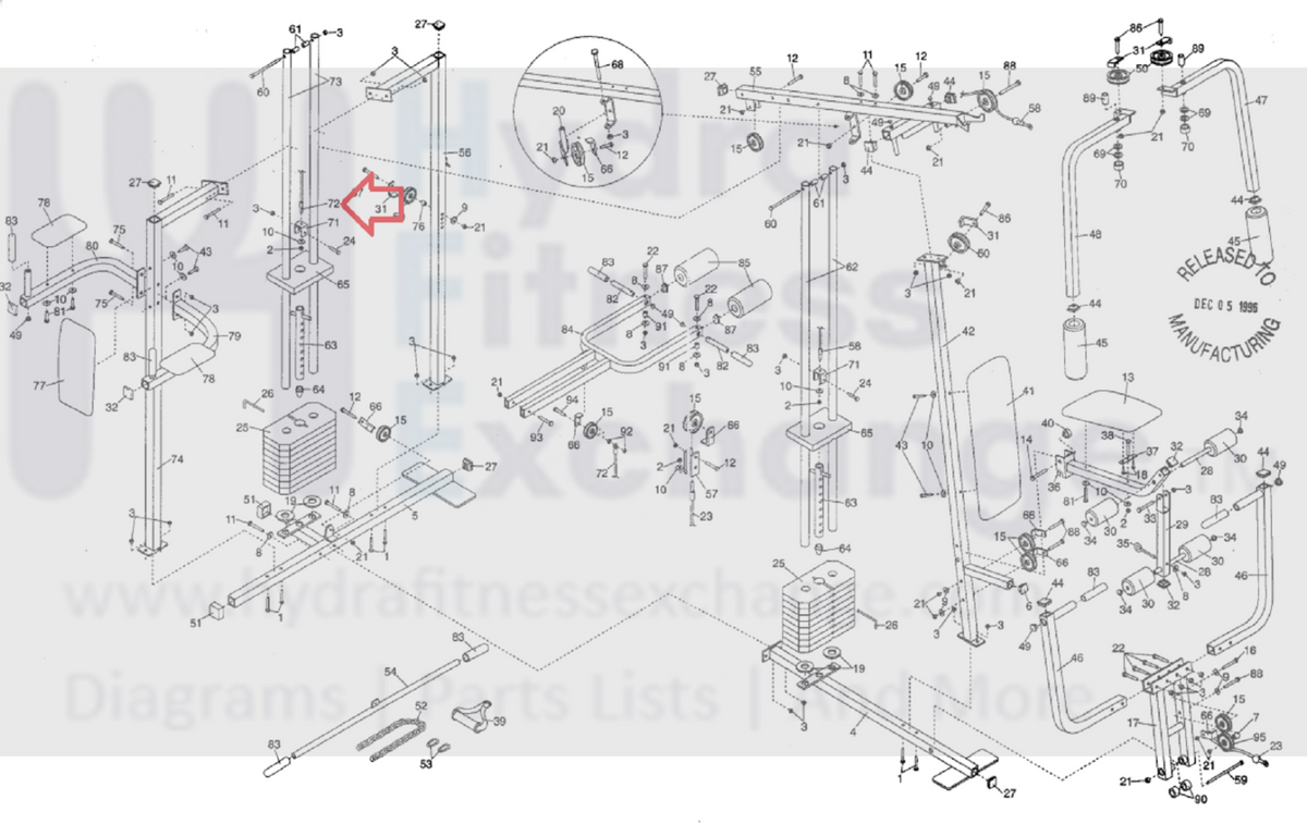 ウースープ ページ Weider 20CT 8530 Strength System Long Cable 170