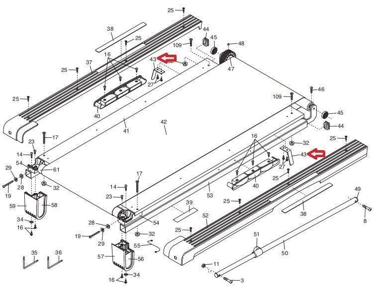 Gold's gym discount treadmill replacement parts