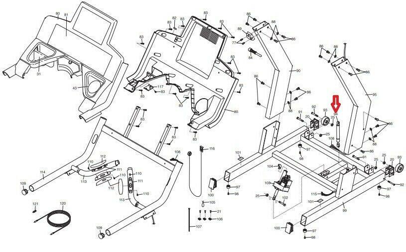 Epic t60 2024 treadmill parts