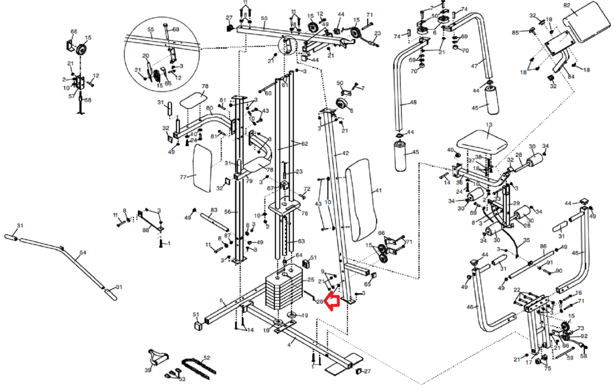 Weider 9635 2024 parts