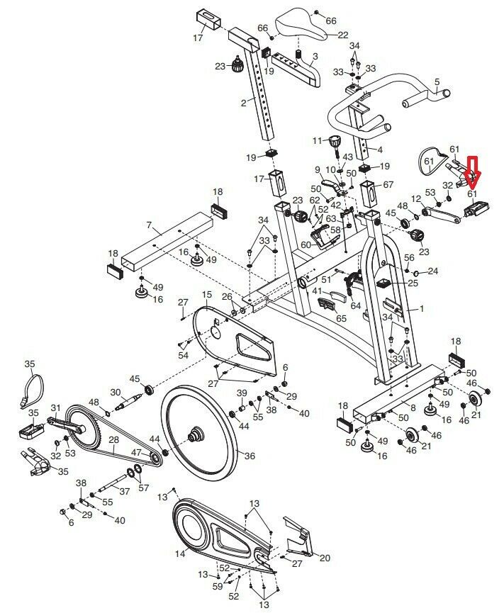 Proform spin sales bike parts