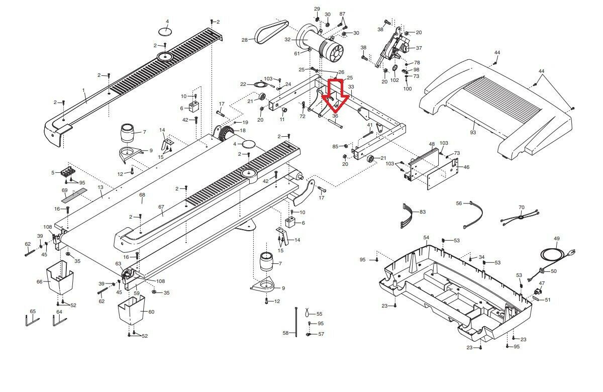 Weslo treadmill replacement discount parts