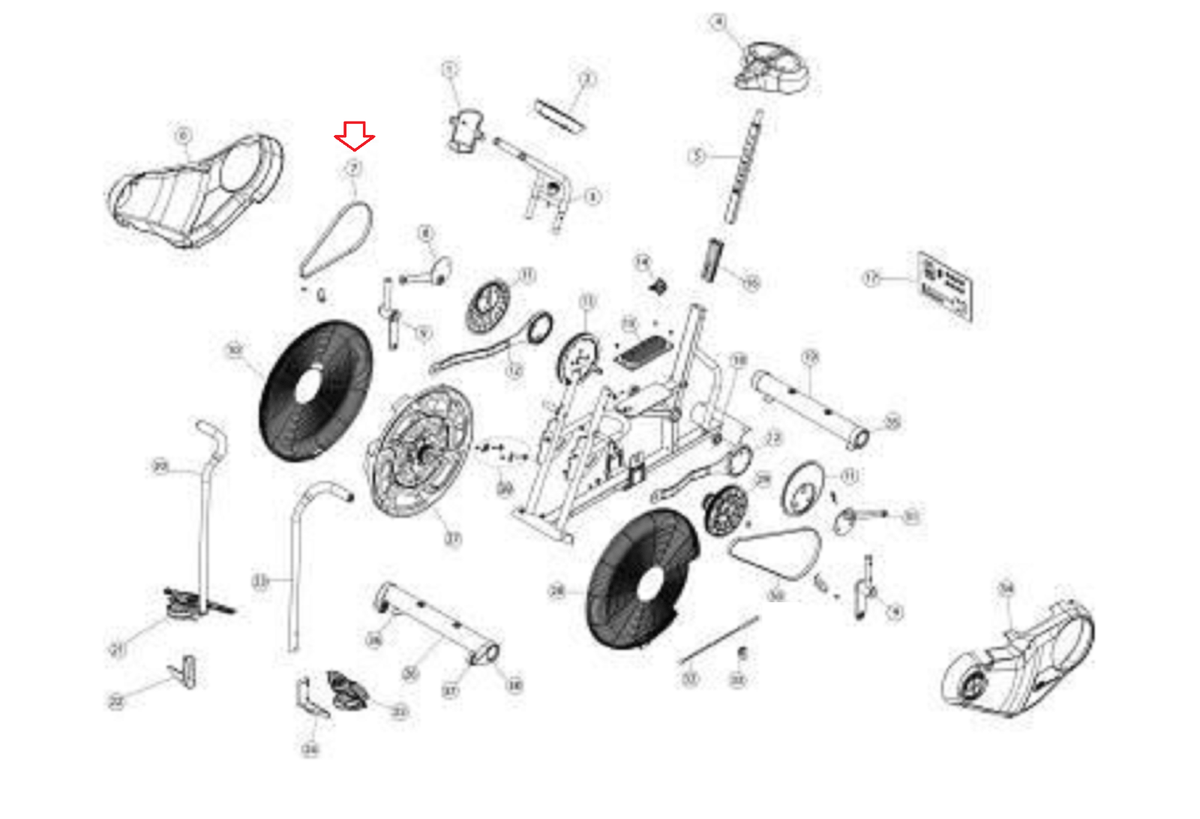 Schwinn airdyne clearance pedal parts