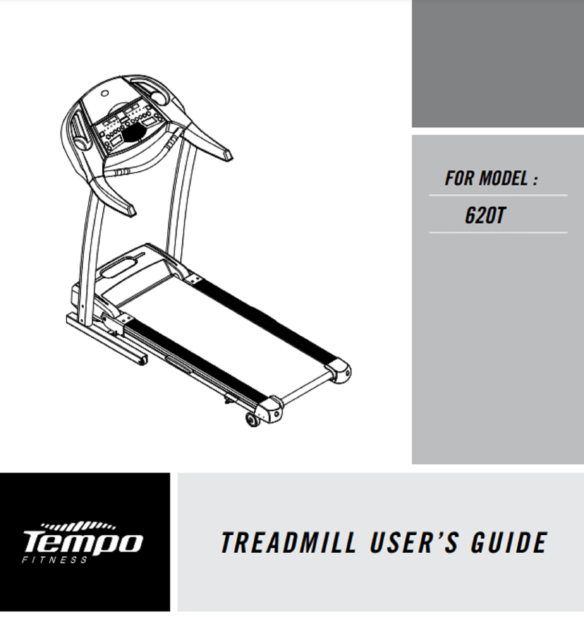 Tempo Fitness 620T TM235 Treadmill Owner Manual 056830 CX hydrafitnessparts