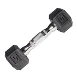 York Barbell PVC Hex Dumbbell with Chrome Ergonomic Handle – 5LB Single,