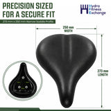Schwinn Indoor Cycles Narrow Saddle Seat 3 Bolts Base L 273mm x W 250mm 1000514147 Formerly 004-1422