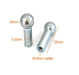 Shank Ball stop for 4mm Gym Cable Size 33 x Φ14od - Φ8.5id Strength System