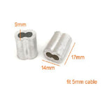 Sleeve Oval Crimp for 5mm Cable (or Bungee) Size 17.7 x 4.7mm Strength System