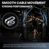 Gym Steel Rope Cable Slotted U Bracket End Size 47 x 26 x 23/10mmT Strength System