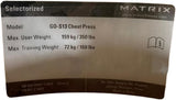 Matrix Fitness GM135 GM135B Strength System Hardware Set 1000442604