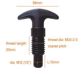 Cable Gym M20 x 2.5 Coarse Pitch Pull Pop Pin Knob T Style | 58mm Wide For Gyms and Freeweight Benches