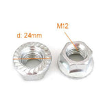 Hydra Fitness Exchange Flanged Serrated Large Hex Nut For Cable Home Gym - Coarse Thread