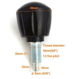 Indoor Cycle Pop Pin knob 2" For Handlebar and Seat Adjust | M16-1.5 Thread