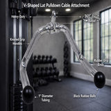 York Barbell Close Grip Swivel Bar – Solid Steel Heavy-Duty Cable Machine Attachment with Textured & Rubber Ends – Rotating Bar Handle for Tricep Press Down, Pull Downs & Multi Purpose