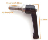 Ratcheting Seat Post Handlebar Adjustment Knob – Indoor Cycle Pin Handle 3.15" - Thread Of Pin 5-16" - Length: 1.18"