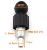 Pop Pin knob 1" Thread of Pin 5-8" Fine Thread  0.6" Tip of Pin Dia 0.35"