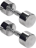 York Barbell Professional Chrome Dumbbell with Ergo Grip, Heavy-Duty Solid Steel Knurled Handles, Hand Weights for Exercise Muscle Toning Home Gym Workout and Fitness Training - 35lb Pak of 2