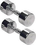 York Barbell Professional Chrome Dumbbell with Ergo Grip, Heavy-Duty Solid Steel Knurled Handles, Hand Weights for Exercise Muscle Toning Home Gym Workout and Fitness Training - 25lb Pak of 2