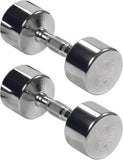 York Barbell Professional Chrome Dumbbell with Ergo Grip, Heavy-Duty Solid Steel Knurled Handles, Hand Weights for Exercise Muscle Toning Home Gym Workout and Fitness Training - 30lb Pak of 2