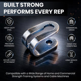 Gym Steel Rope Cable Slotted U Bracket End Size 47 x 26 x 23/10mmT Strength System