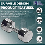 York Barbell Professional Chrome Dumbbell with Ergo Grip, Heavy-Duty Solid Steel Knurled Handles, Hand Weights for Exercise Muscle Toning Home Gym Workout and Fitness Training - 20lb Pak of 2