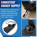 Life Fitness Treadmill  Power Supply Cord DC Adapter 2.5, 24V 0017-00003-1091