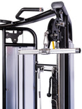 STS Functional Cable Crossover Machine Silver Dual Adjustable Pulley Strength Trainer with 200 lb Weight Stack, Commercial Multi Gym System for Home Gym Full Body Strength Training