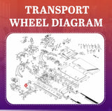 True Fitness Treadmill Transport Wheel 9PS0070 & 7PS0070