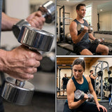 York Barbell Professional Chrome Dumbbell with Ergo Grip, Heavy-Duty Solid Steel Knurled Handles, Hand Weights for Exercise Muscle Toning Home Gym Workout and Fitness Training - 30lb Pak of 2