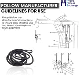 Parabody Home Gym Elastic Tension Cable Cord Bungee 3/16"x72" 6271801