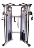 STS Functional Cable Crossover Machine Silver Dual Adjustable Pulley Strength Trainer with 200 lb Weight Stack, Commercial Multi Gym System for Home Gym Full Body Strength Training