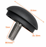 Technogym Plastic Grip Knob Dia 1.31" & Dia Of Screw Thread M8 - 15mm L Stationary Bike