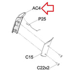 AFG - Advanced Fitness Group EP585 EP558E EP559E Elliptical Left Hand Pulse Grip Set 1000337595-hydrafitnessparts