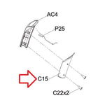 AFG - Advanced Fitness Group EP585 TM438E TM439E Elliptical Left Rear Pulse Grip Plastic Cover 1000300260-hydrafitnessparts