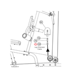 Body Solid G4I Strength System Leg Extension Cable 175" JLEC4455-hydrafitnessparts