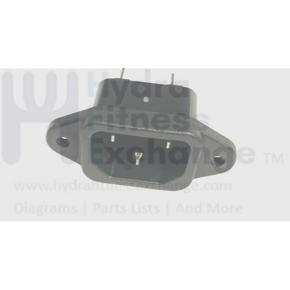 Bodyguard Fitness T240 T260C Treadmill Power Cord Entry Input Socket 703W-00/04-hydrafitnessparts