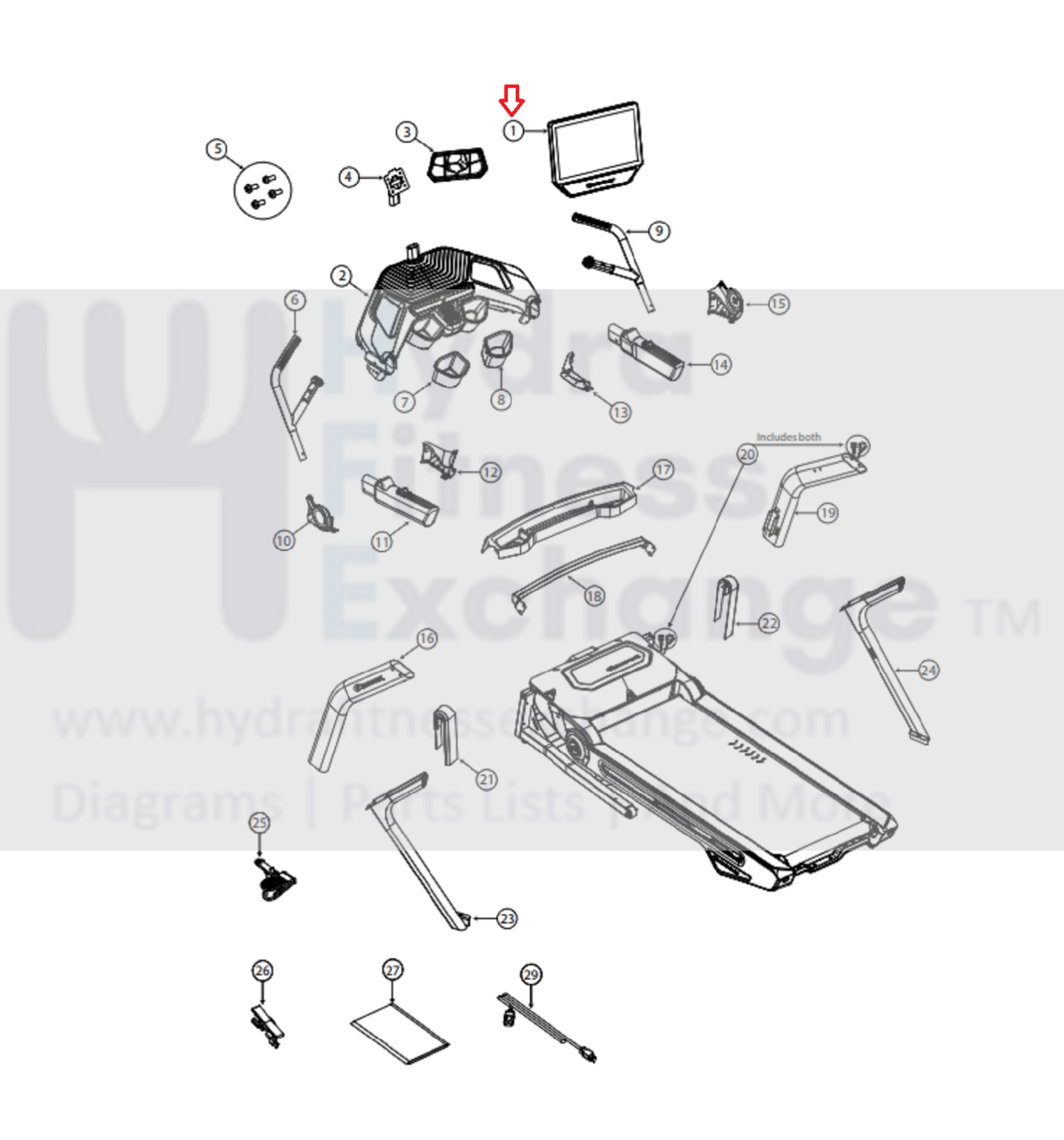 Bowflex T56i Treadmill Display Console Assembly 1000513258