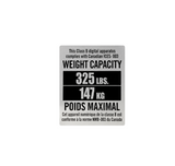 Horizon Fitness EP703 EP284 Elliptical Weight Limit Decal 325 LBS / 147 KG 1000424821